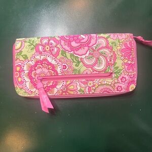 Vera Bradley wallet. Pink and green